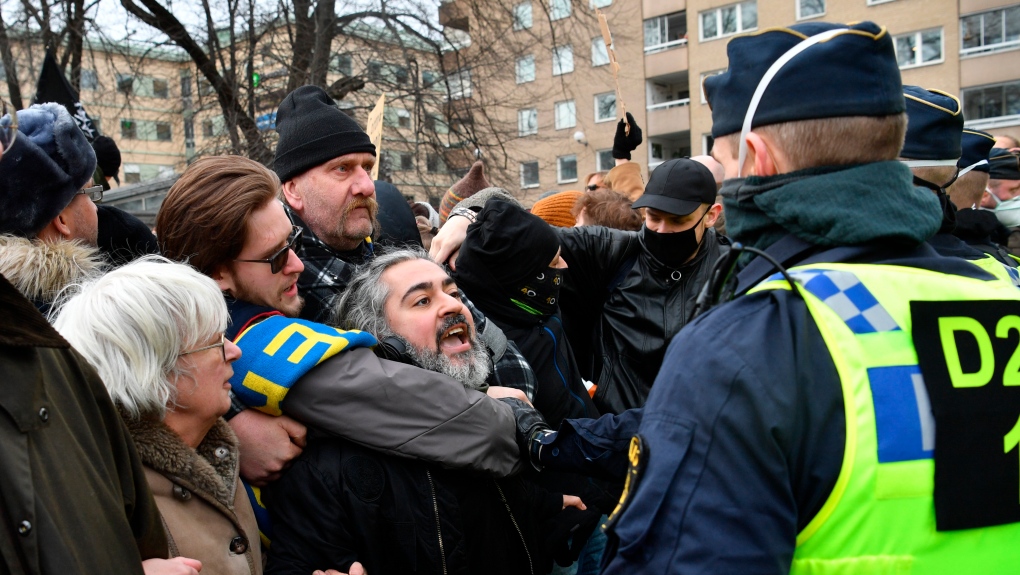 Sweden anti-lockdown protest