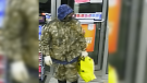Sarnia police are looking for the public's assistance in finding a man who allegedly robbed a gas station with a handgun on Saturday, March 6, 2021 (Source: Sarnia Police Services)