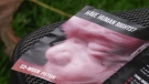 A portion of an anti-abortion pamphlet distributed in London, Ont. is seen in this file photo. 