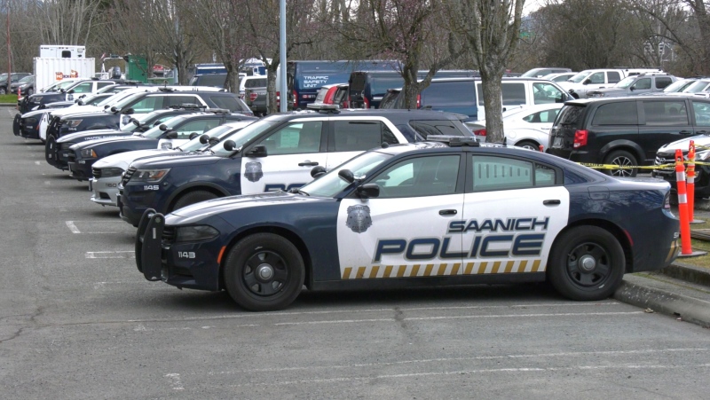 Saanich police vehicles are shown in this file photo: (CTV News)