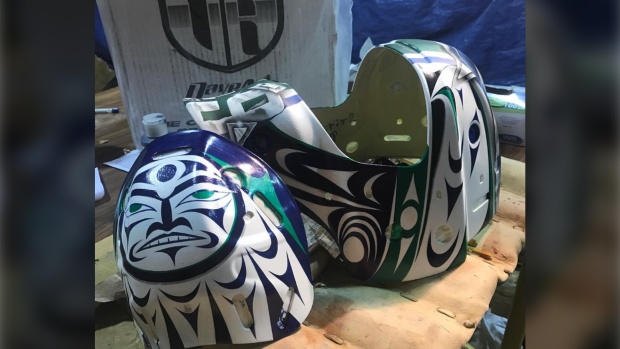 Vancouver Canucks on X: Holtby's collab with Coast Salish artist