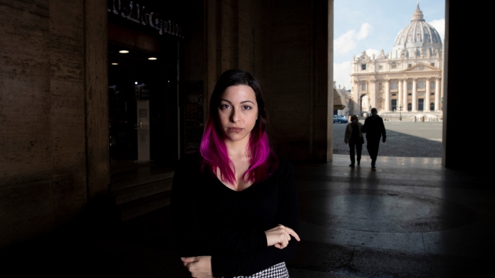 Laura Taddeo poses at the Vatican