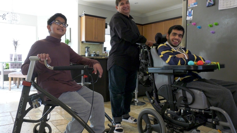 Ahmed, Youseff and Abdullah Khan of London, Ont. on March 15, 2021. (Marek Sutherland/CTV London)