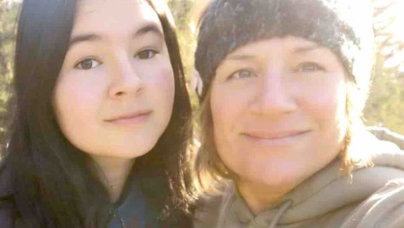 Brianna Lozano (right) and her daughter Meleya in an undated photograph. Lozano was found murdered in Victoria's Beacon Hill Park on March 3, 2021. 