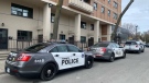 Police investigate after two bodies were found inside an apartment building located at 295 Shuter Street. (CP24 / Aaron Adetuyi)