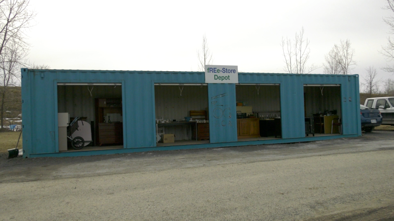 The 'Free store' at the Cornwall landfill site. (Nate Vandermeer / CTV News Ottawa)