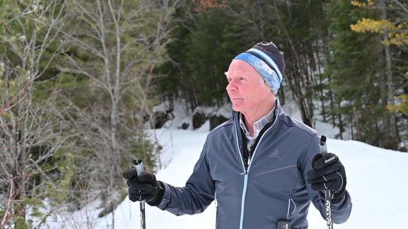 Malcolm Hunter is a cross-country skiing champion, an Olympian, and has written a book about the history of skiing in the Gatineau Hills. (Joel Haslam / CTV News Ottawa)