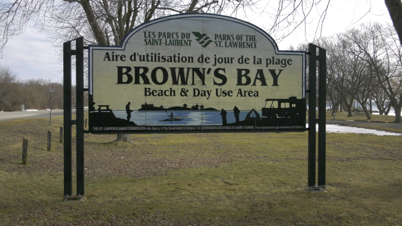 Brown's Bay Beach and Day Use area along the 1000 Islands Parkway near Mallorytown. (Nate Vandermeer/CTV News Ottawa)