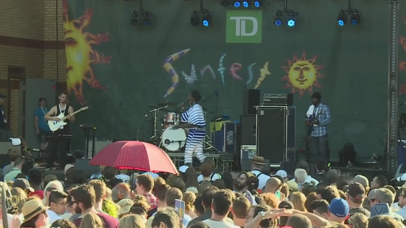 A crowd watches a performance at Sunfest in London, Ont. in this file photo.