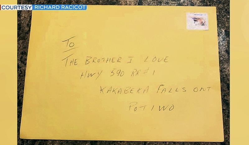 Proving the blessings that come with living in a small town in northern Ontario, one man received a birthday card from his brother -- despite it having no proper address. (Supplied)