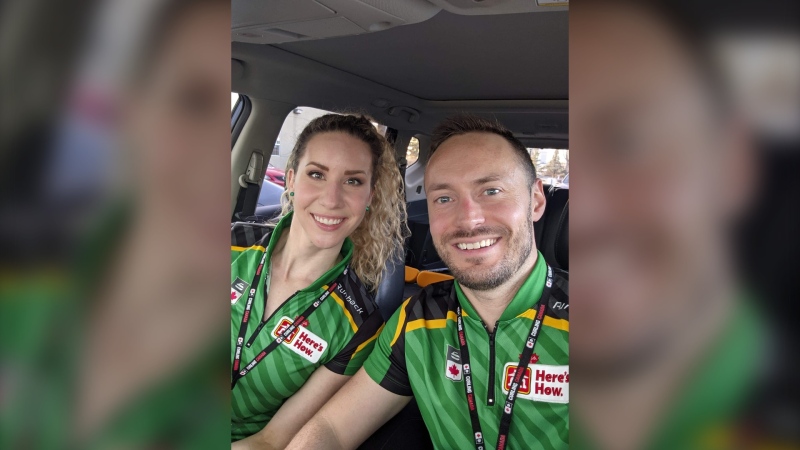 Saskatchewan’s Ashley Quick and Mike Armstrong are competing at their 6th Canadian Mixed Doubles National Champion after the 2020 event was cancelled. (Supplied: Mike Armstrong)