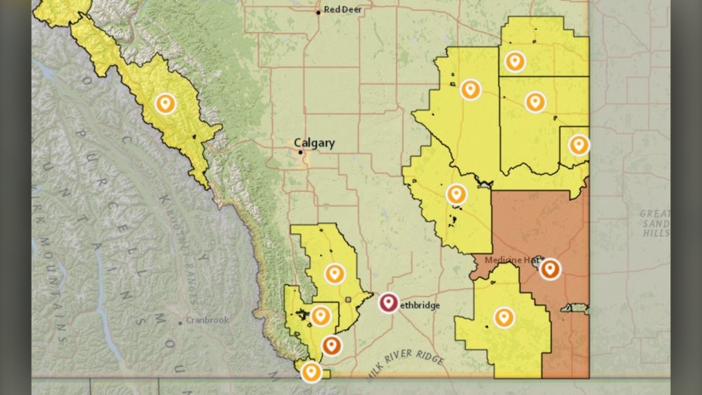 Southern Alberta, fire, bans, advisories, March 18