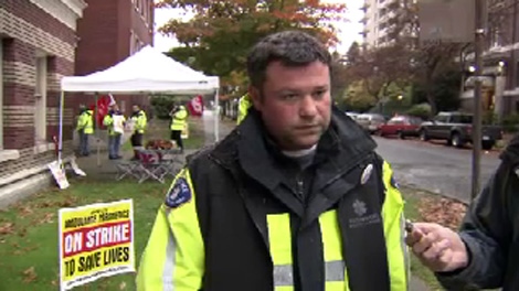 Ambulance Paramedics of B.C. vice president Dave Deines blames the approach of the 2010 Olympics for Bill 21. Nov. 5, 2009. (CTV)