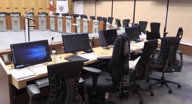 City council chambers in London, Ont. are seen in this file photo. (Daryl Newcombe / CTV News)