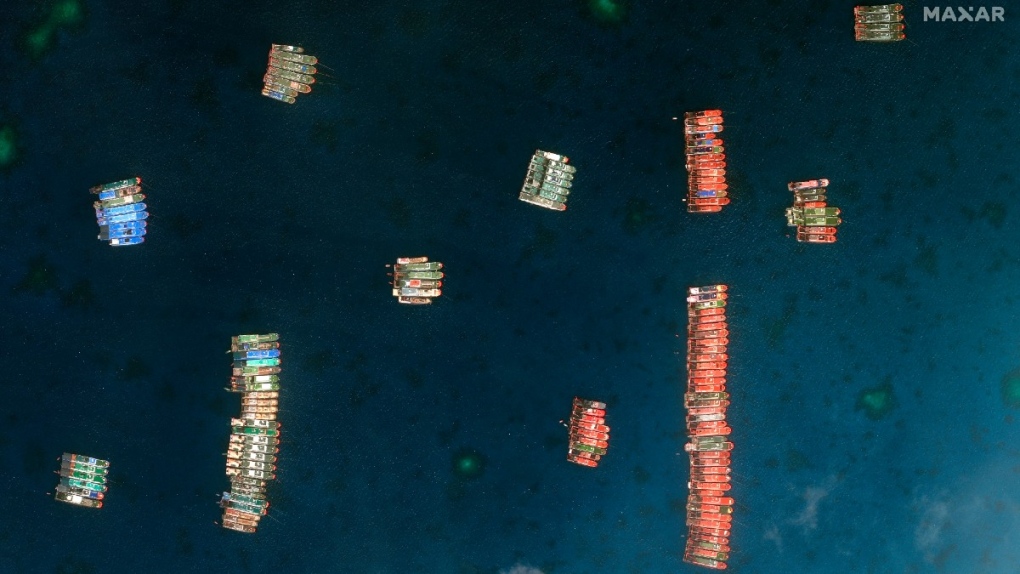 Chinese vessels in the Whitsun Reef