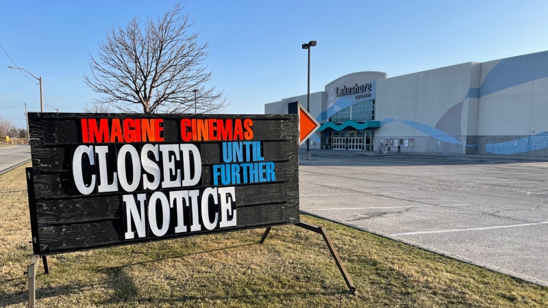 Imagine Cinemas in Lakeshore, Ont., on Thursday, March 25, 2021. (Melanie Borrelli / CTV Windsor)