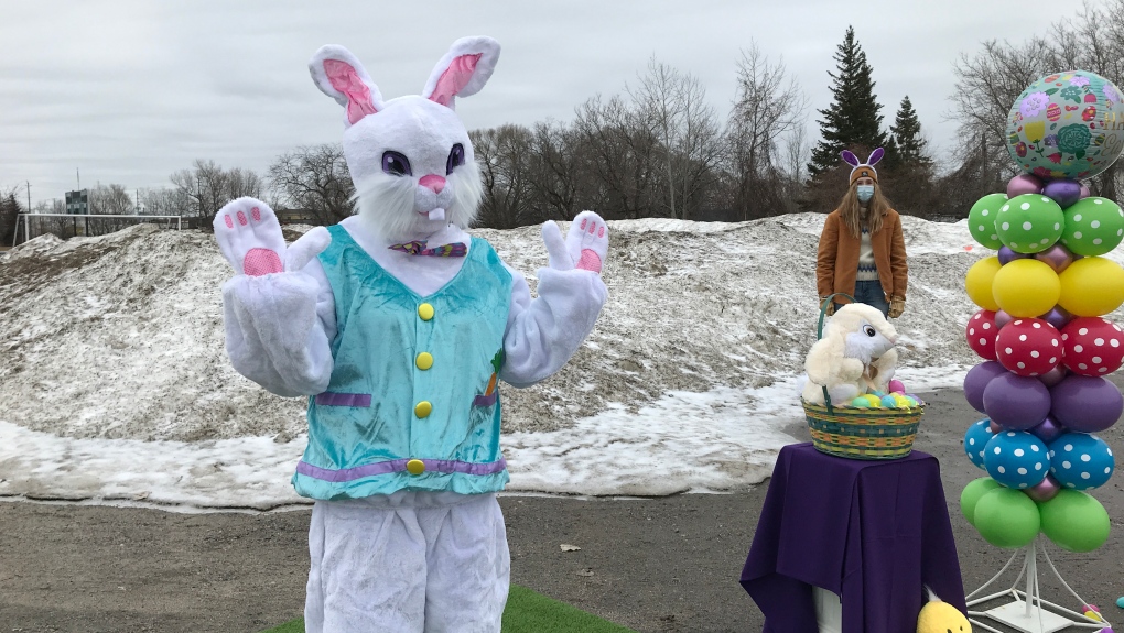 COVID-19 safe drive-thru Easter event
