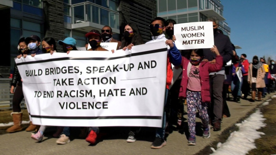 calgary, racism, march, solidarity, protest, hate,