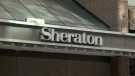 Front awning of the Sheraton Hotel Ottawa. (Mike Mersereau/CTV News Ottawa)