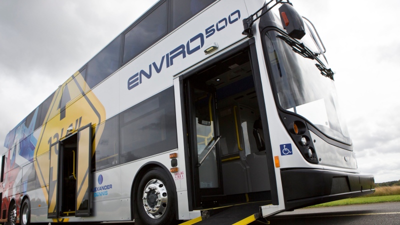 BC Transit says 11 new Enviro500 buses will be rolling out onto streets in the Capital Region over the coming weeks. (Alexander Dennis)