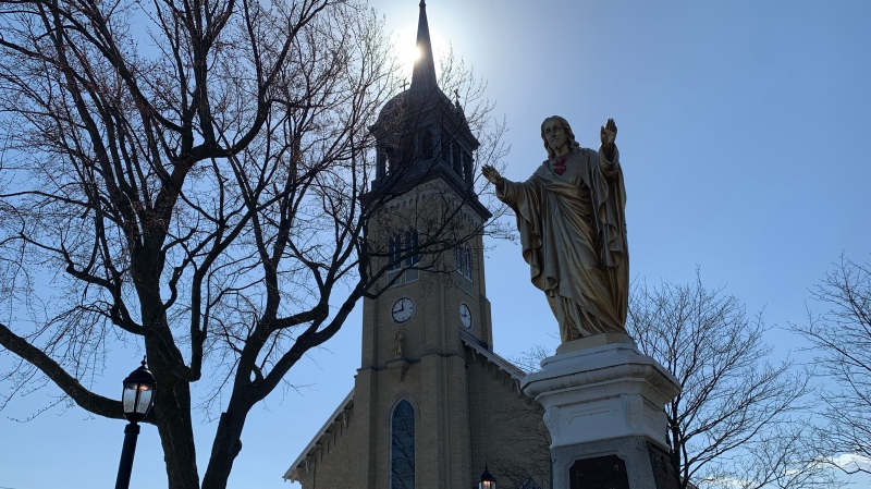Ste. Anne Parish in Tecumseh on March 30, 2021. (Rich Garton / CTV Windsor)