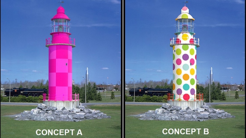 The Canada Science and Technology Museum proposes a facelift for its iconic lighthouse on April Fools Day. (Photo courtesy: Twitter/SciTechMuseum)