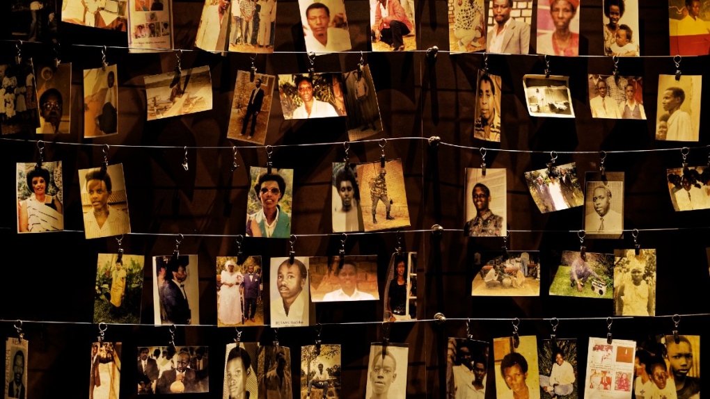Victims' photos at the Kigali Genocide Memorial