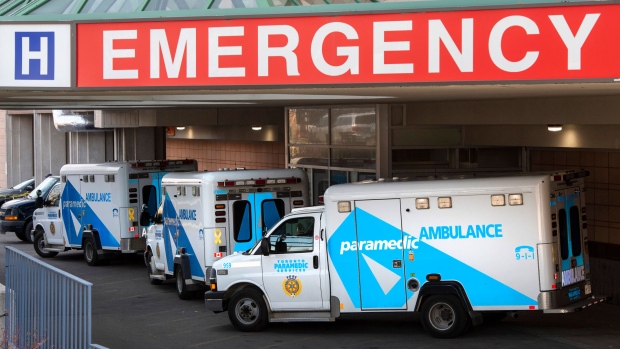 Upwards of 50 ambulances were tied up at Toronto hospitals this weekend when 'code red' was issued