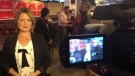 CTV News reporter Celine Zadorsky on election night. (Supplied)