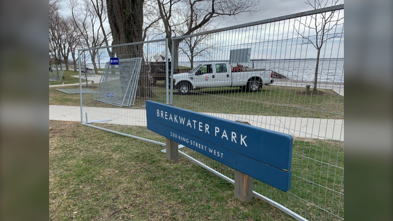 The city of Kingston is closing Breakwater Park for 10 days. (Kimberley Johnson/CTV News Ottawa)