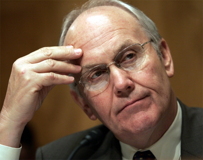 Sen. Larry Craig, R-Idaho, is seen during a hearing Thursday, May 25, 2006, on Capitol Hill in Washington. (AP / Charles Dharapak)