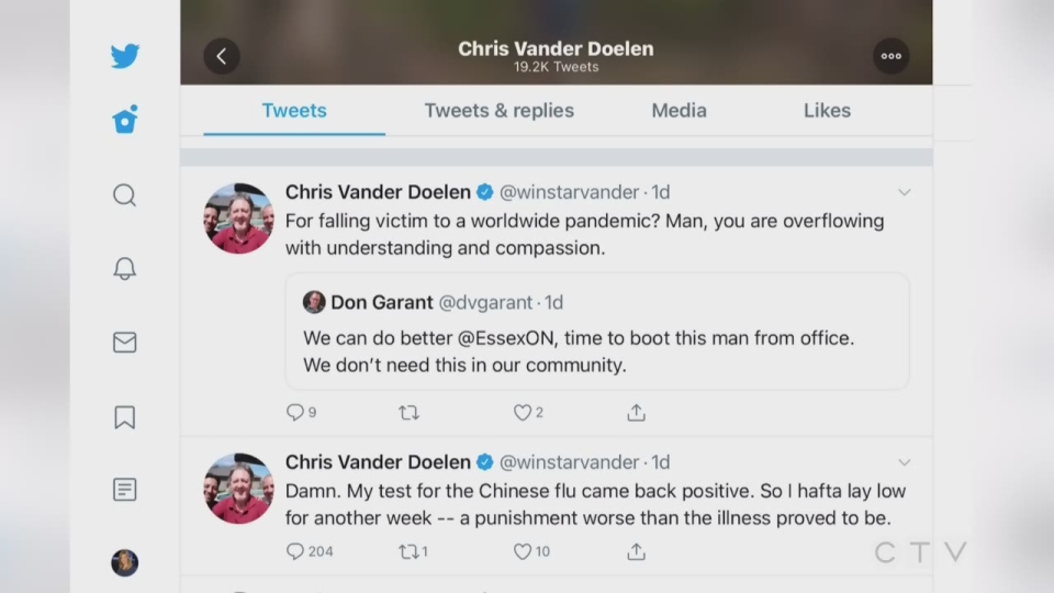 Reaction to Chris Vander Doelen's tweet