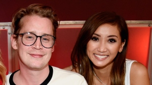 Macaulay Culkin and Brenda Song have welcomed a new baby named Dakota Song. Culkin and Song are shown at the Stand Up To Cancer telecast at the Barkar Hangar on Friday, September 7, 2018 in Santa Monica, California. (Kevin Mazur/Getty Images)