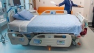 A hospital bed is pictured at Cortellucci Vaughan Hospital run by Mackenzie Health in Vaughan, Ontario on Monday, January 18, 2021. The new hospital is being opened to take patients from other hospitals that are strained by COVID-19. THE CANADIAN PRESS/Frank Gunn