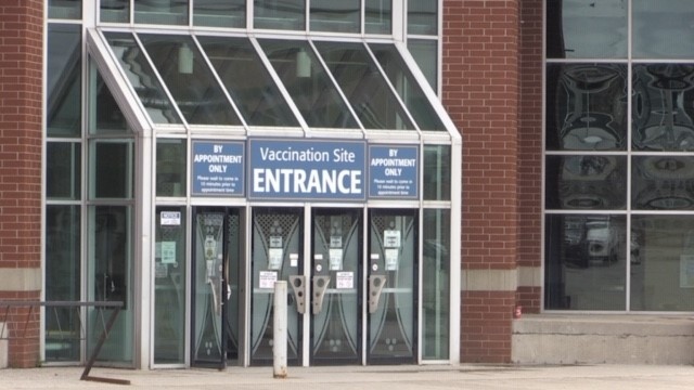 The Western Fair District Agriplex in London, Ont. is being used at a mass vaccination site by the Middlesex-London Health Unit.