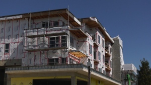 An undated file photo shows homes under construction in Vancouver, B.C. (CTV)