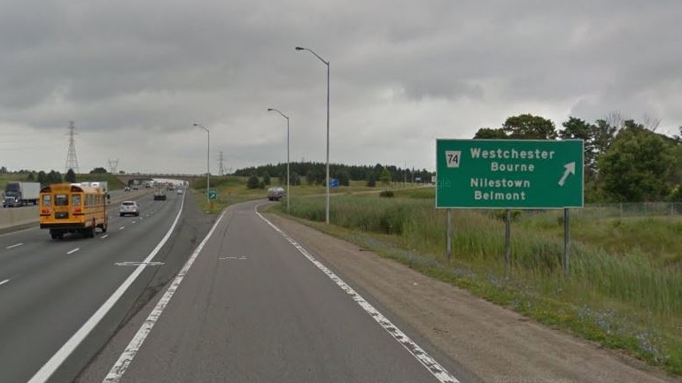 EB Highway 401 exit at Westchester Bourne near London, Ont. (Google)