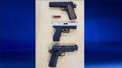 Replica handguns seized by London police on April 16, 2021. (Supplied) 