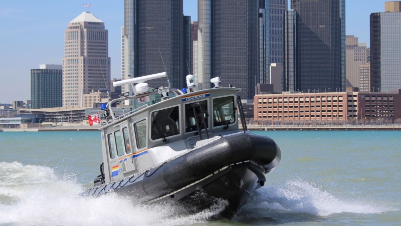 Police boat on the Detroit River in Windsor, Ont. (courtesy RCMP)