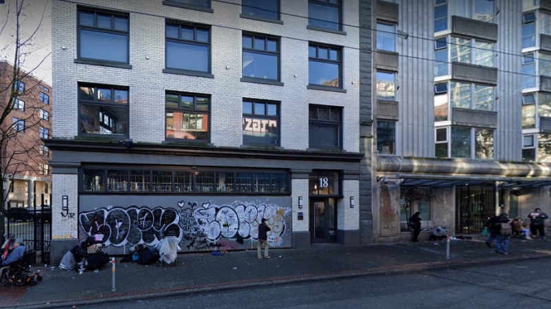 The Burns Block building at 18 W. Hastings St., Vancouver, B.C. is seen in a Google Maps image dated Dec. 2020. (Google Maps)