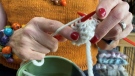 Knitting has gained popularity throughout the pandemic as a fun, inexpensive hobby, where people can meet on virtual groups and take courses online. Ottawa, On. Apr. 22, 2020. (Tyler Fleming/CTV News Ottawa) 