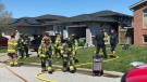 Windsor fire crews responded to a residential fire in the 1500 block of Kamloops Street in Windsor, Ont. on Sunday, April 25, 2021. (Michelle Maluske/CTV Windsor)
