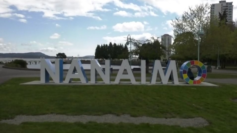 The sign is located Maffeo Sutton Park in downtown Nanaimo: (CTV News)