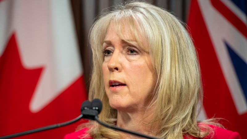 Merrilee Fullerton, Ontario Minister of Long-Term Care answers questions about the Auditor General’s report on her Ministry’s response to the COVID19 pandemic in Toronto on Wednesday April 28, 2021. THE CANADIAN PRESS/Frank Gunn
