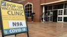 A pop-up COVID-19 vaccination clinic for those 18 and older opened at St. Angela Centre and Hall on Erie Street in Windsor, Ont. on Monday, May 3, 2021. (Chris Campbell/CTV Windsor)