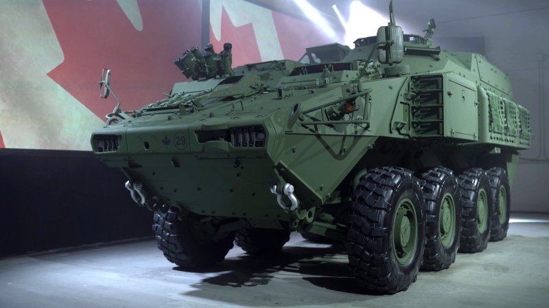 A new armoured combat support vehicle (ACSV) produced by General Dynamics Land Systems - Canada is seen in this image provided by the manufacturer.