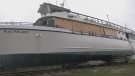 The Miss Midland sits in the harbour in Midland, Ont. on Tues. May 4, 2021 (Kraig Krause/CTV News)