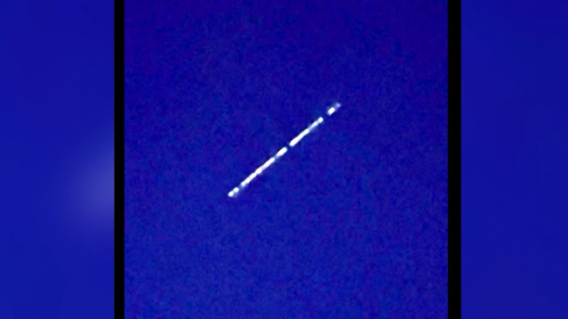 Flashing lights from a SpaceX Starlink satellite were spotted flying over Metro Vancouver on May 4, 2021. 