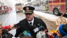 Toronto Fire Chief Matthew Pegg speaks to reporters in Toronto in this file photo from Tuesday, February 14, 2017. The Canadian Press/Christopher Katsarov