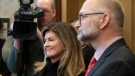 Rona Ambrose smiles as she listens to a speaker with Minister of Justice and Attorney General of Canada David Lametti during an announcement, Tuesday February 4, 2020 on Parliament Hill in Ottawa. THE CANADIAN PRESS/Adrian Wyld